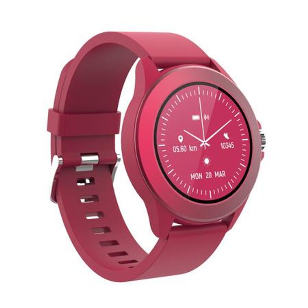 Forever Colorum CW-300 Smartwatch Tracker impermeabile IP68 Multi-Sport Funzione Bluetooth, Notifiche da App, Controllo Musica per Android iOS Magenta