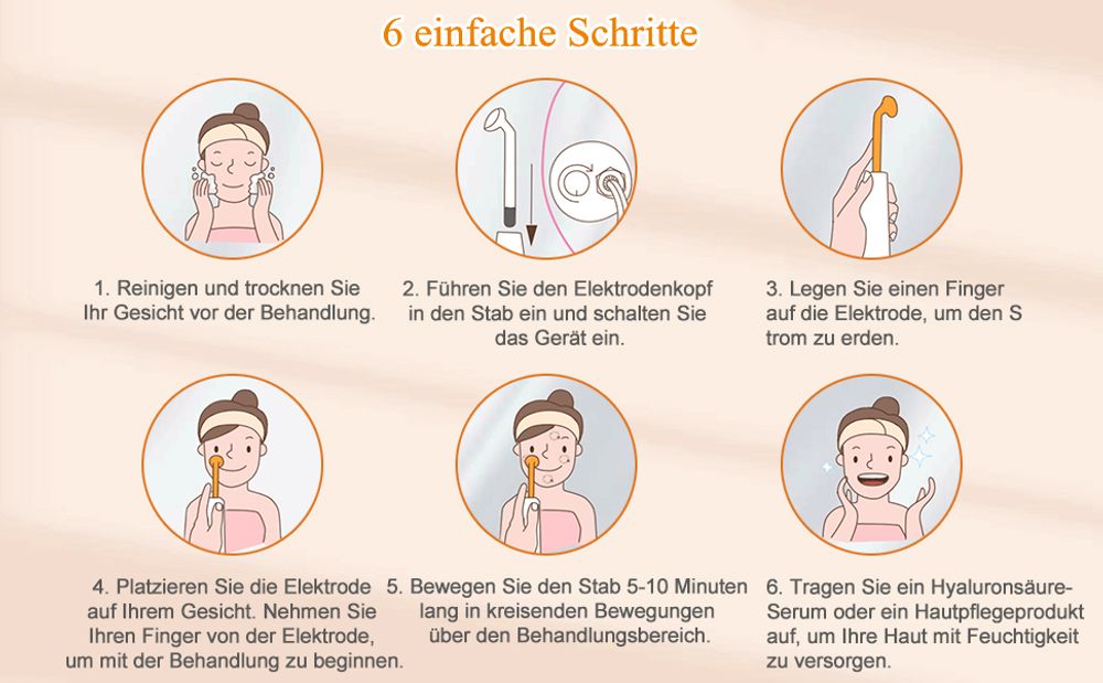 Hochfrequenzstab Hochfrequenzgerät Darsonval Therapie Hochfrequenz Porenreiniger