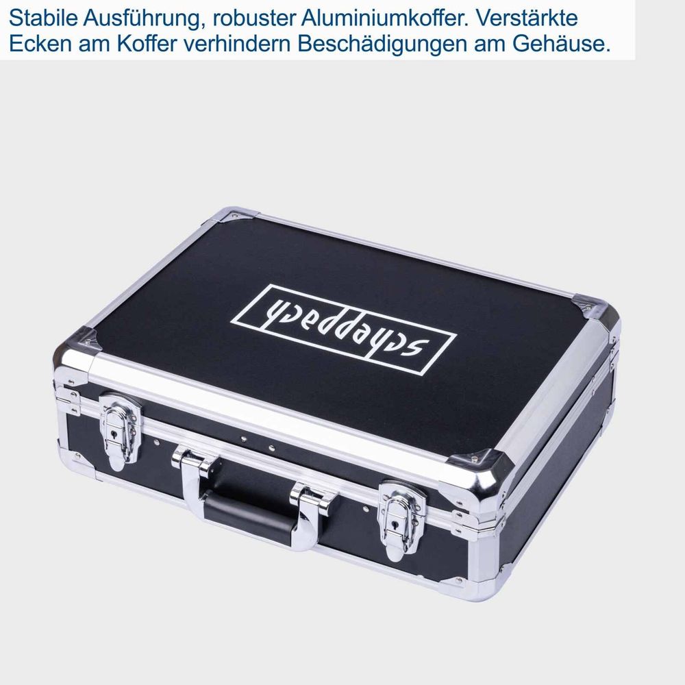 Scheppach TB200 Aluminium Werkzeugkoffer gefüllt 141-tlg Werkzeug Set | Werkzeugkiste bestückt| Schraubenschlüssel, Hammer, Zange, Schraubenzieher