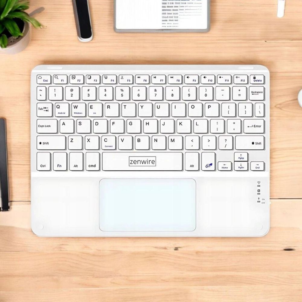 Bezprzewodowa klawiatura - Bluetooth - z touchpadem - SLIM - do smartfonów, tabletów i iPadów