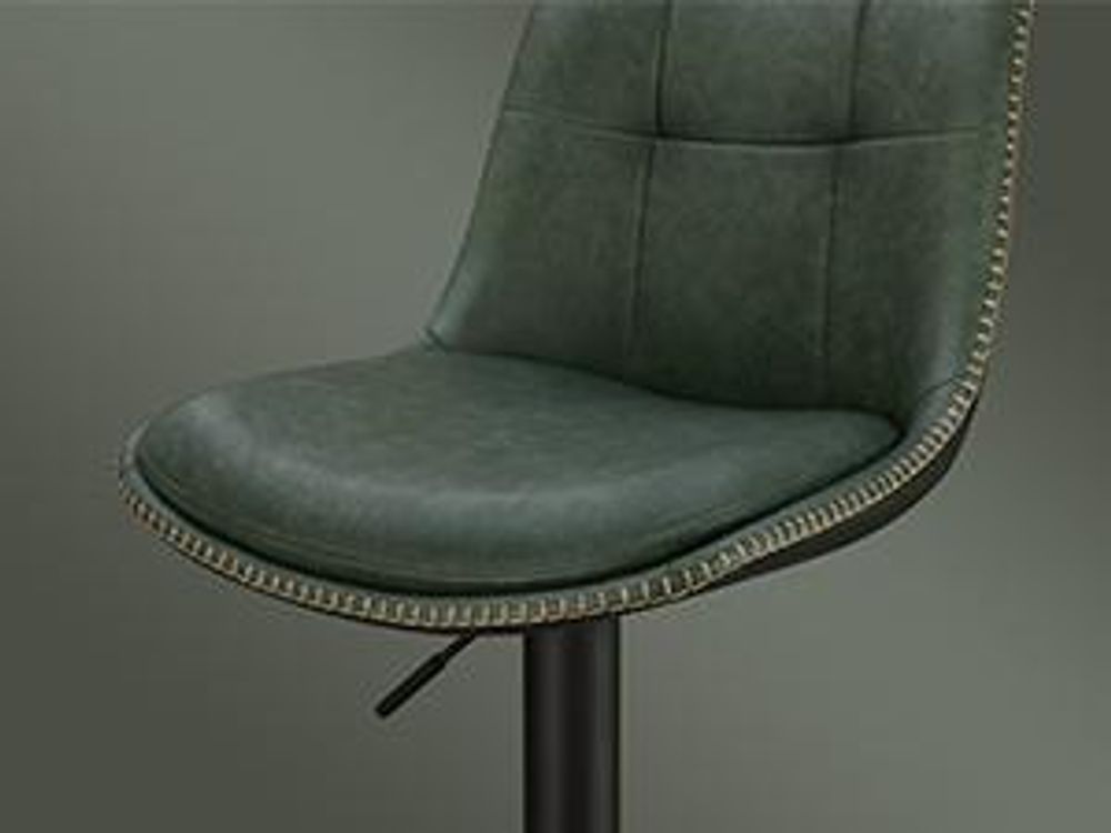 VASAGLE Barhocker 2er Set, höhenverstellbar, drehbar, mit Rückenlehne und Fußstütze, Waldgrün