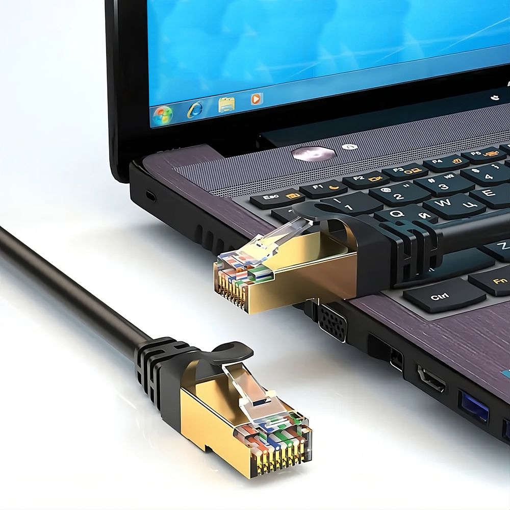 Netzwerkkabel Patchkabel CAT 6a 15 meter UTP RJ45 PC Gigabit Ethernet LAN Kabel Verlegekabel für Netzwerke Switches Schwarz Retoo