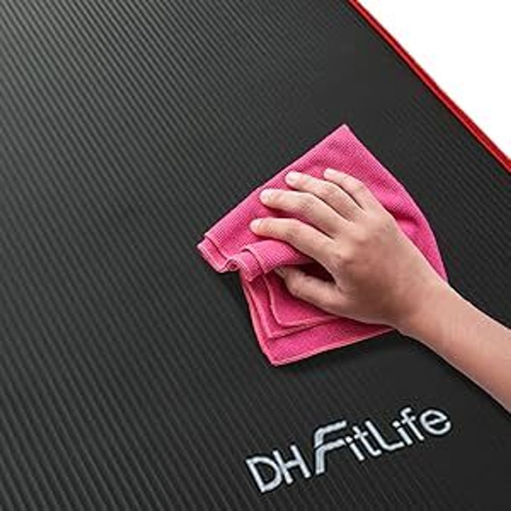 DH FitLife mata treningowa mata fitness, mata sportowa 183*61*1 cm, mata gimnastyczna wyjątkowo odporna na rozdarcia, mata do jogi antypoślizgowa i gruba, mata treningowa (różowa)