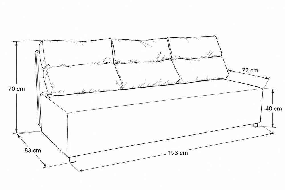 Schlafsofa KIMO Boston – mit Schlaffunktion und Bettkasten, Kunstleder in Weiß, Family Meble