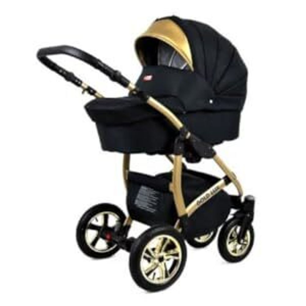 BabyLux® Gold Lux | 2in1 Kinderwagen Set | Sand Pearl | Kombikinderwagen | Kinderwagenset | Bugg