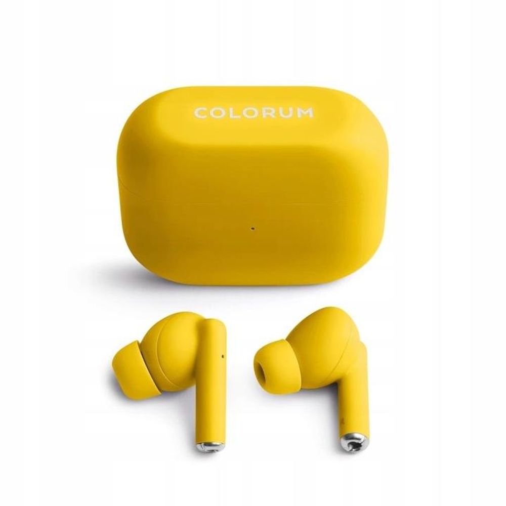 Forever COLORUM TWS, In-Ear Kopfhörer, Bluetooth 5.0, Kabellose, in Ear Kopfhörer Sport, USB-C, für Android und IOS, Gelb
