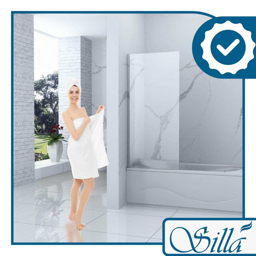 Silla, duschwand badewanne 50x150, duschwand aus glas, badewannenaufsatz, faltwand