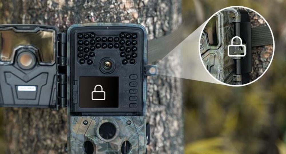 4 Stk Wildkamera 36MP LCD-Bildschirm mit 4K Video Wildtierkamera mit Bewegungsmelder Nachtsicht