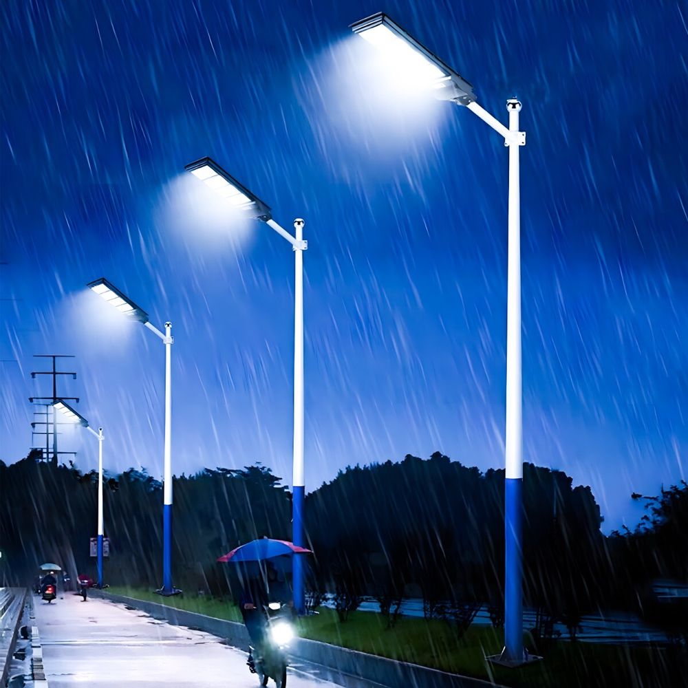 Solar Straßenlampe 360W mit Bewegungssensor LED 6000K Wandleuchte Außen Straßenleuchte mit Fernbedienung Sicherheitslicht Dämmerung Morgengrauen Retoo