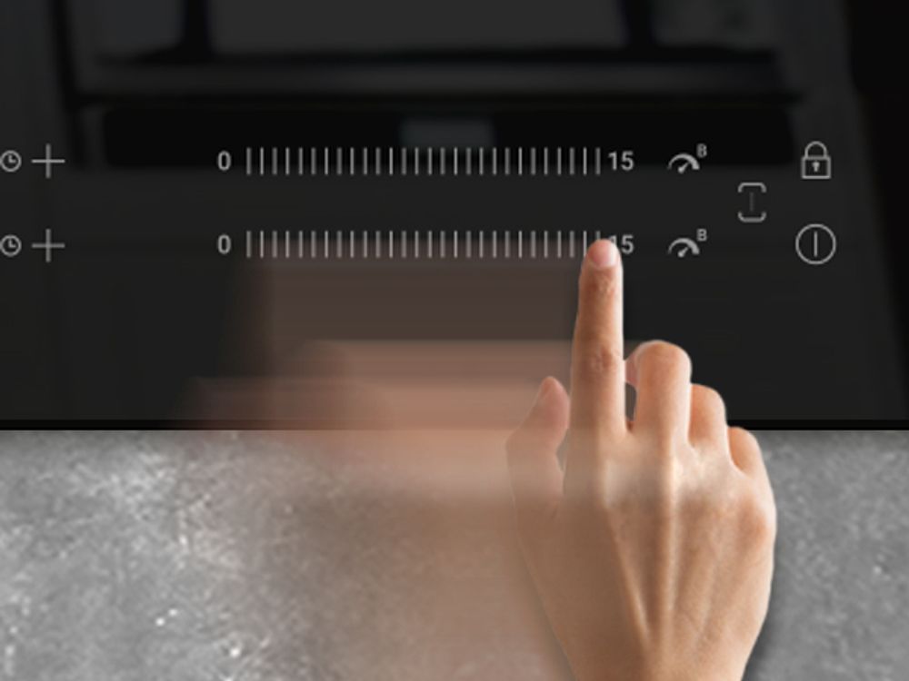 TouchSelect-Steuerung des autarken Induktionskochfeldes IND800DRAFT