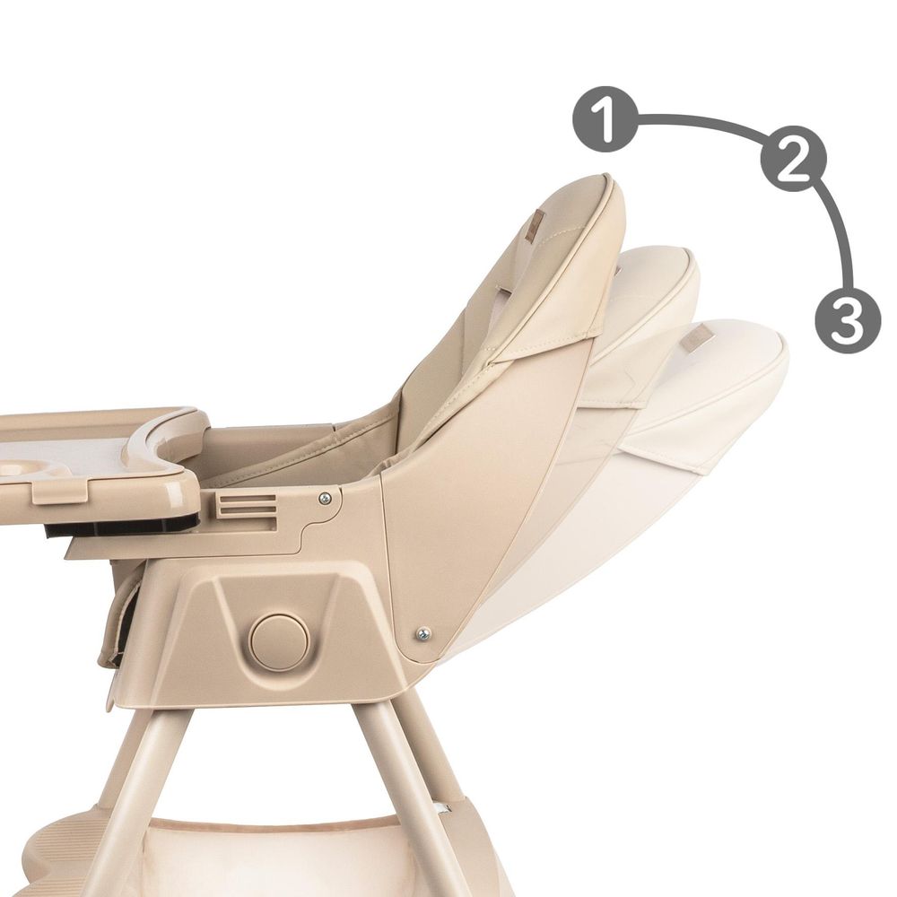 Kidwell TINTO 2-in-1 Kinderhochstuhl - mitwachsender Hochstuhl & Kinderstuhl, klappbar, Doppeltablett, ab 6 Monaten bis 6 Jahre, Beige