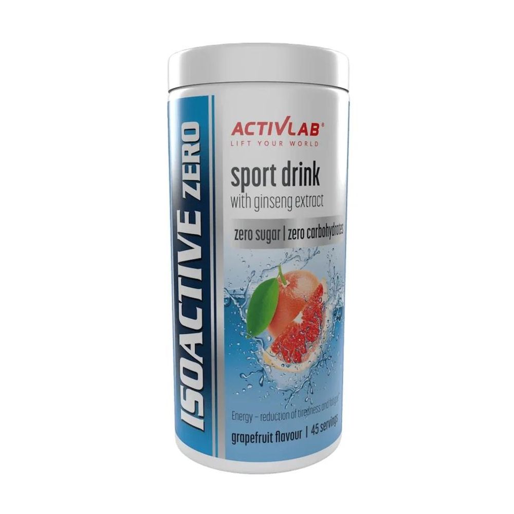 Activlab Isoactive ZERO 225 g, Grapefruit, Elektrolyte ohne Zucker & Kalorien, B-Vitamine, Sportgetränk, Hydration