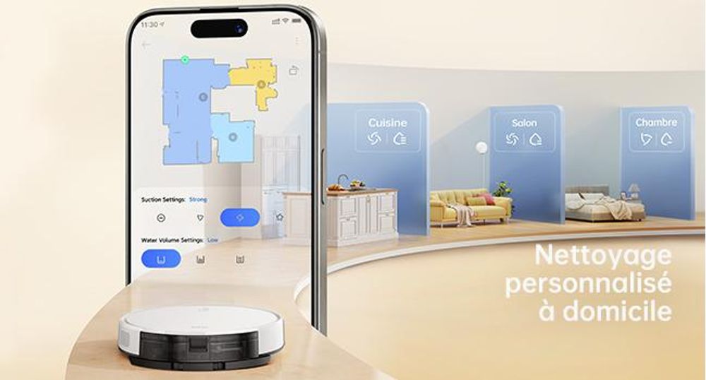 MOVA M1 Robot aspirateur et Serpillière 2-en-1 4.500Pa