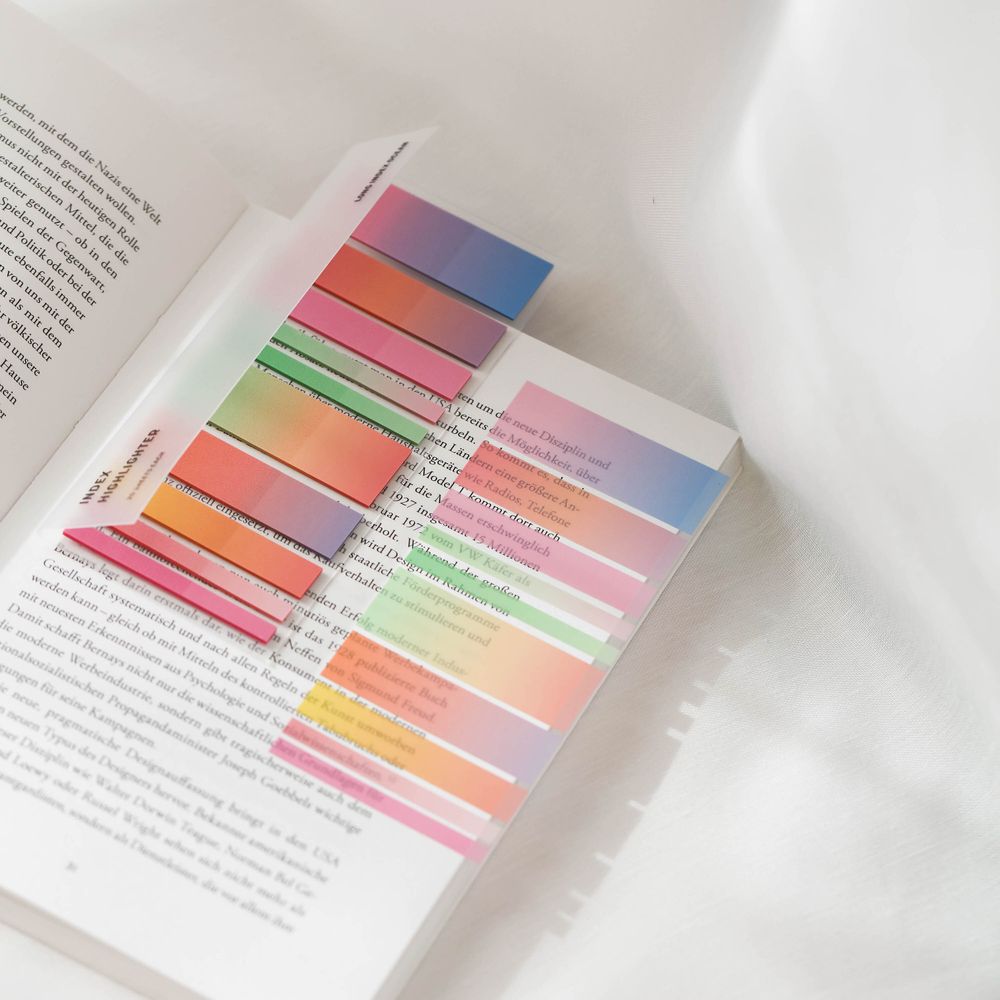 Ordinate-Rosendämmerung Farbenrauch Lange Sticky Notes | Haftnotizen Tabs | Streifen zum highlighten | Textmarker | Lesezeichen