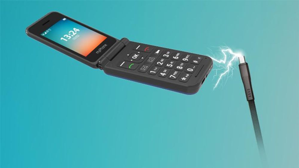 MYPHONE FLIP LTE-MOBILTELEFON FÜR SENIOREN MIT SOS-TASTE, VOLTE, 1000 mAh