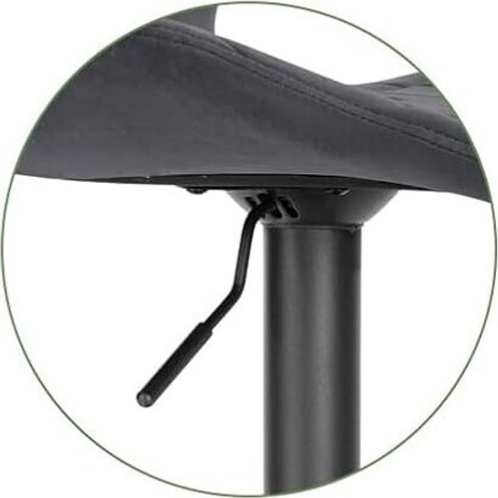 WOLTU Barhocker 4er Set höhenverstellbarer 360° Drehstuhl Barstuhl aus Samt Metall, Dunkelgrau
