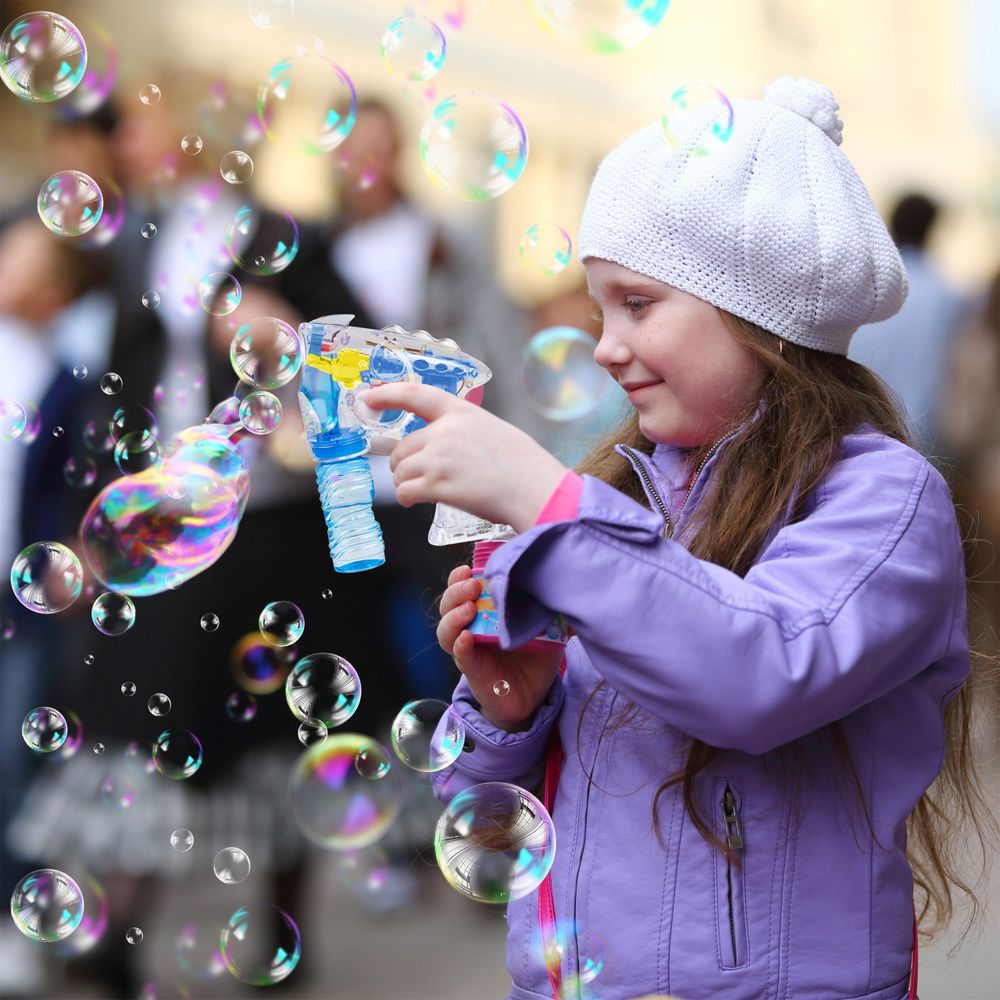 Seifenblasenpistole Seifenblasenmaschine für Kinder LED-Lichtpistole Seifenblasen Bubble machine Pistole Blasenmaschine für Geschenk Party Retoo