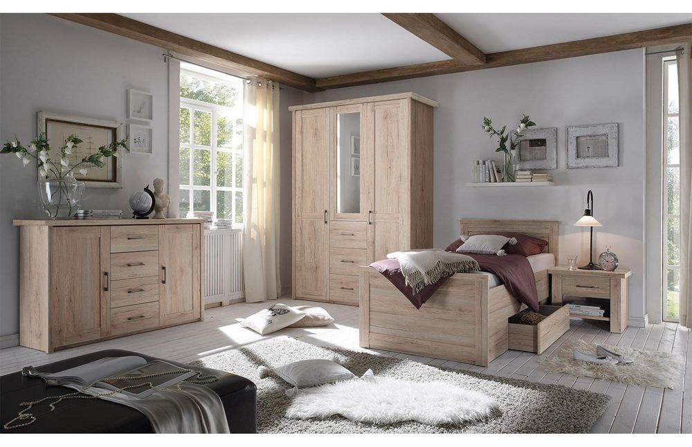 Sideboard "Lebbie II" – Landhaus-Sideboard mit viel Stauraum und dekorativem Oberboden