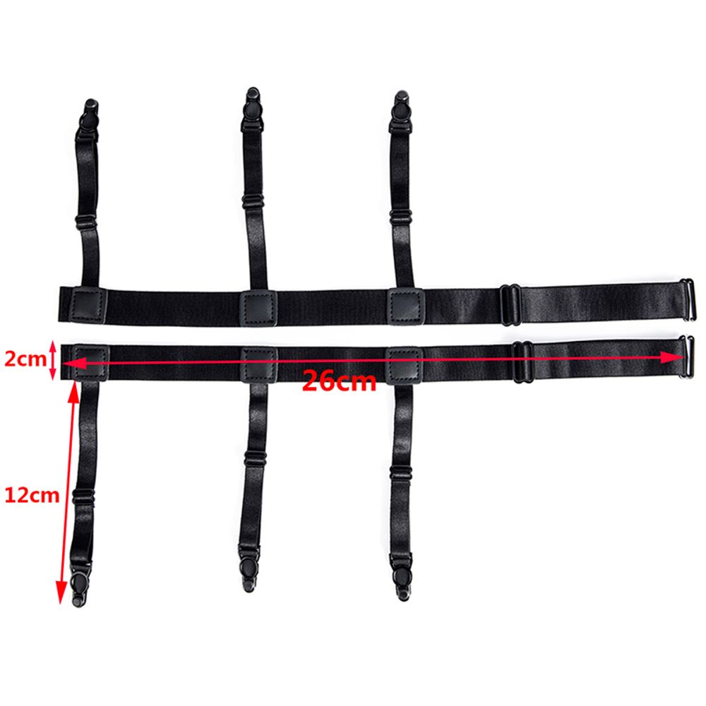 Hemdhalter Schellen Adjustable Hemd-Halter Starke Clips Verstellbare Hosenträger Einheitsgröße Uni Hemd Halter Geschäftsleute 1 Paar Retoo