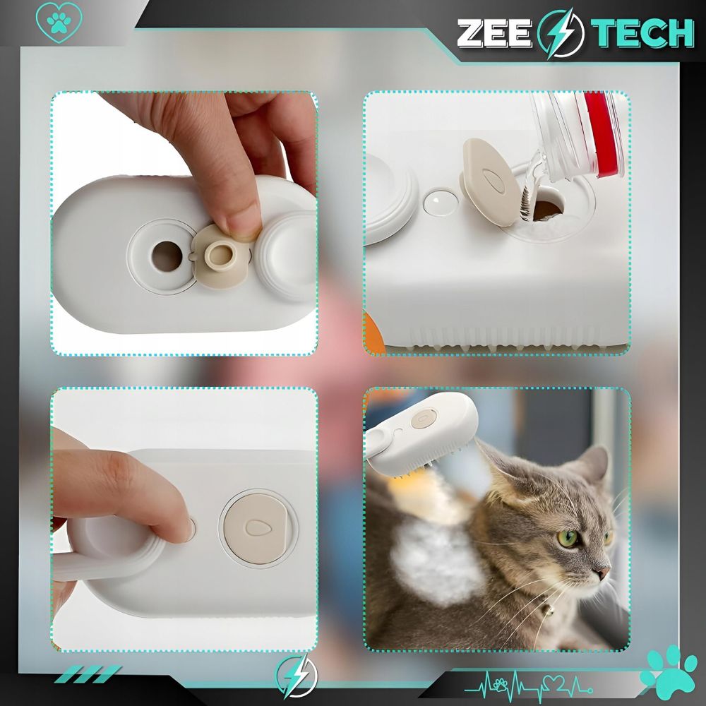 Dampfbürste Für Katzen Hunde Tiere Massager Kamm Elektrisches Fell
