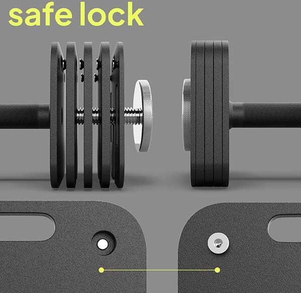 Zipro Square Langhantel Set Verstellbar 26,5 kg – Erweiterbares Hantelset Eckiges Design (Anti-Roll) Bodypump Set aus Stahl – Schnellverschluss-System