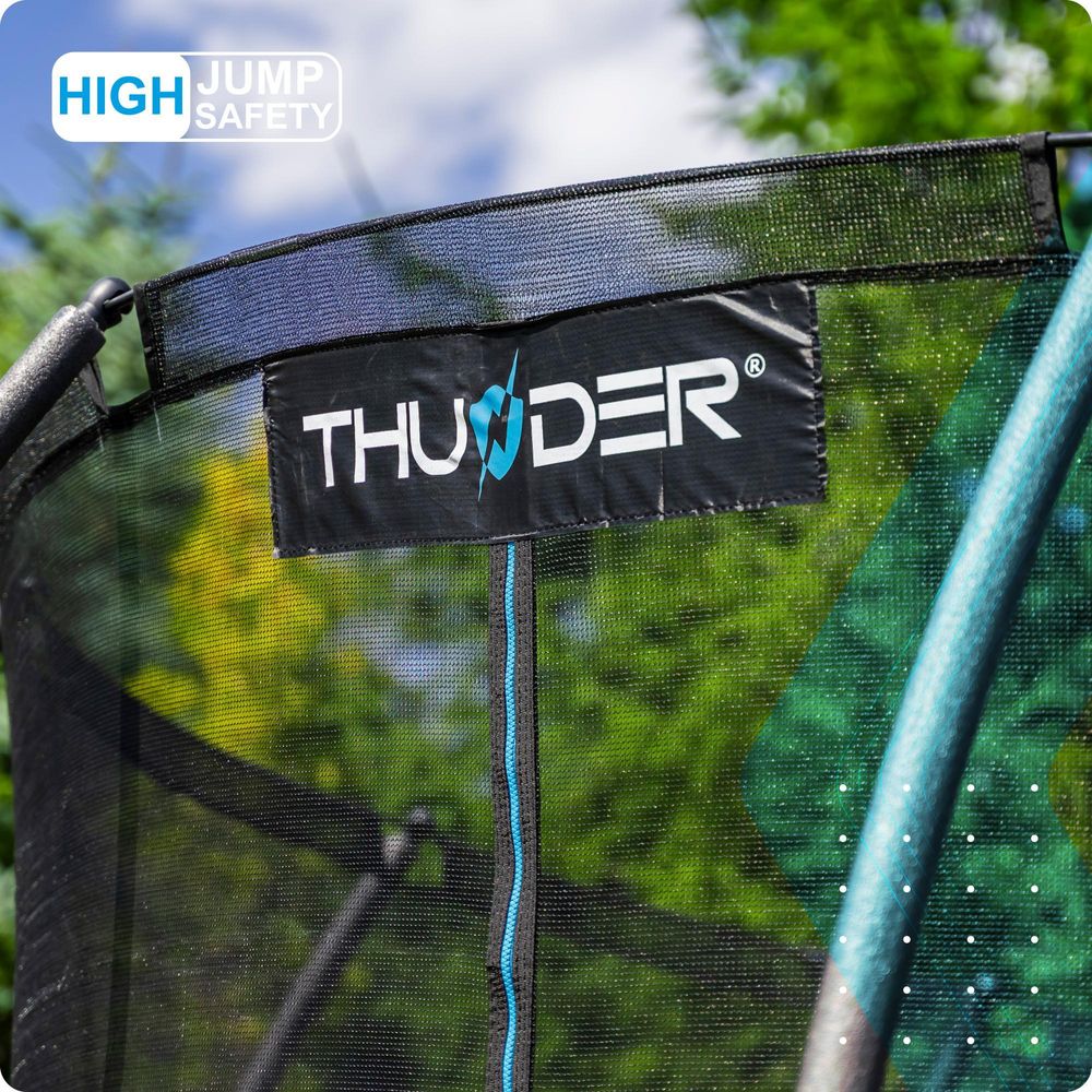 Thunder Trampolino da giardino Ultra 305 cm 10 ft rete interna 150 kg Nero Blu