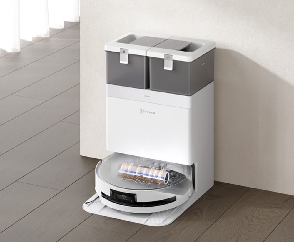 ECOVACS Saug- und Wischroboter DEEBOT X8 OMNI mit 2pcs Original-Reinigungsflüssigkeit, 18.000 Pa Staubsauger Roboter, Saugroboter mit Wischfunktion