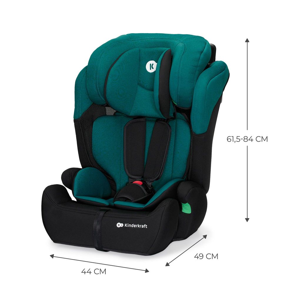 Kinderkraft COMFORT UP i-Size - Autokindersitz - Autositz - 76-150 cm - R129 Norm - 5-Punkt-Gurt - EASY GROW System - Belüfteter Sitz - Grün
