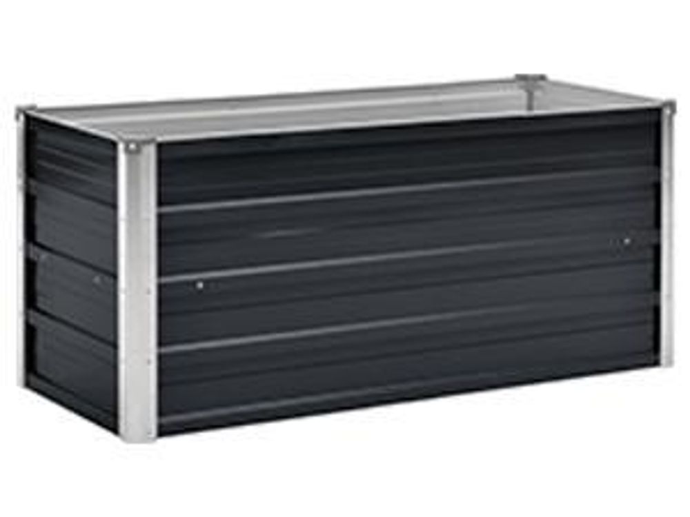 vidaXL Garten-Hochbeet Anthrazit 100 x 40 x 45 cm Verzinkter Stahl