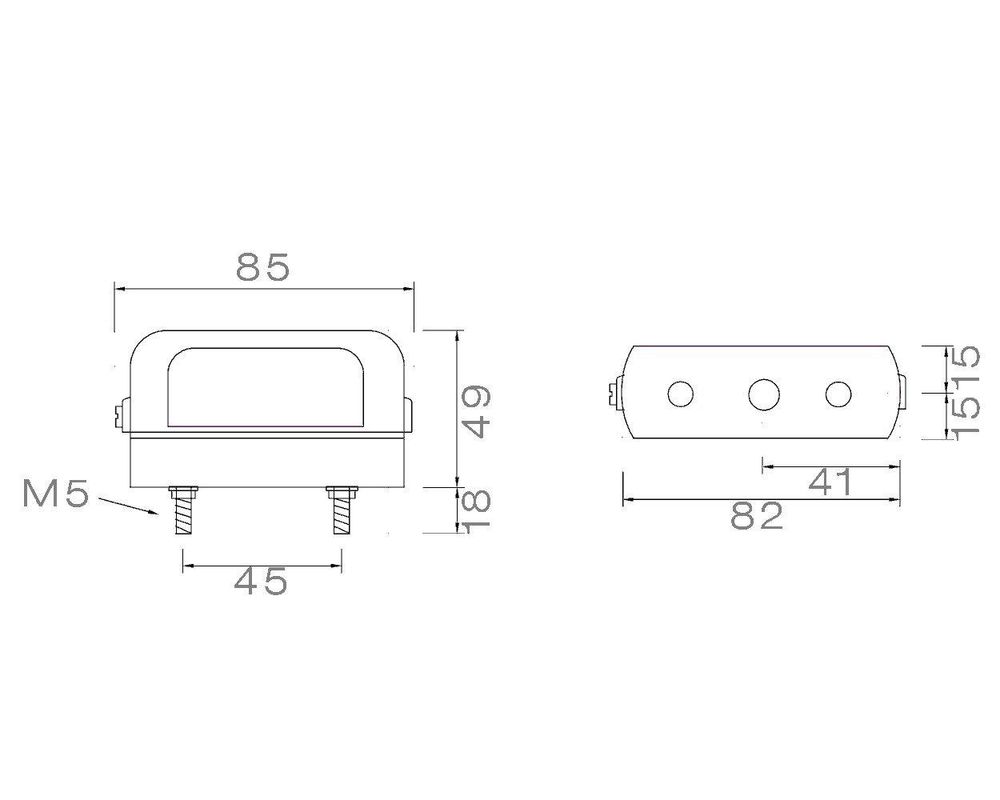 Kennzeichenleuchte Regpoint Small 12V DC/0,8M