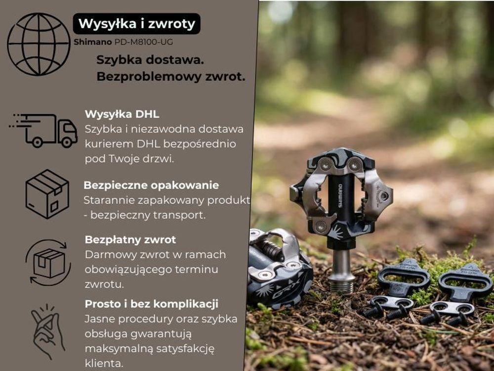 Shimano PD-M8100-UG „United in Gravel” – limitowane pedały SPD, srebrne, GRX, oś Cr-Mo, 342 g, dwustronne