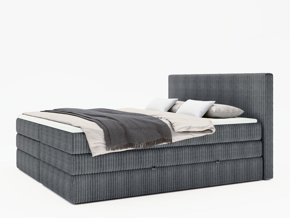 Seitenansicht Boxspringbett Tilia DUO mit mehrschichtigem Aufbau und hoher Liegefläche