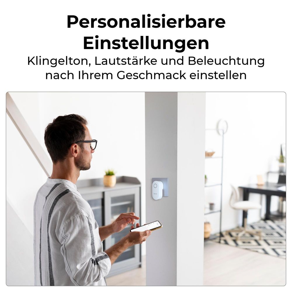 Reolink Video-Türklingel PoE mit Chime, 2K+ 5MP Türklingel Kabelgebundene mit Kamera, 2-Wege-Audio, Personenerkennung, IP65 Wetterfest, Alarme