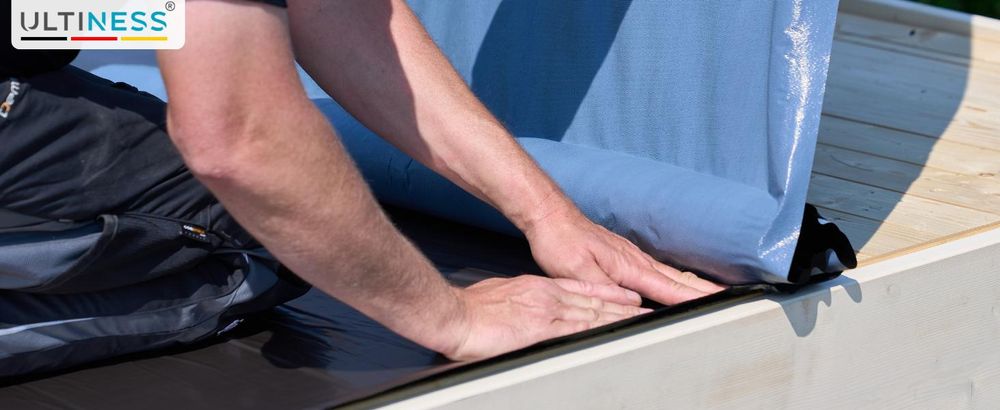 Einfache Verlegung der Ultiness Dachfolie Aluminium selbstklebend