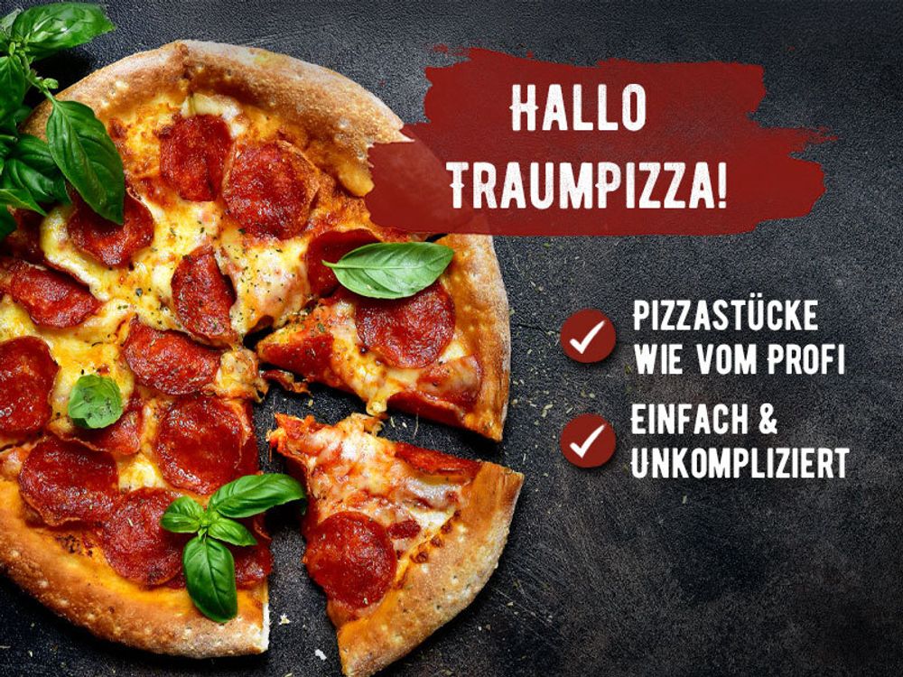 grillart® Premium Pizzamesser – Extra scharfer Edelstahl Pizzaschneider mit Holzgriff