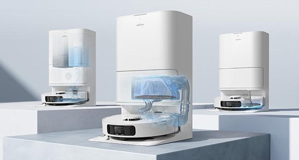 MOVA E30 Ultra Saugroboter mit Wischfunktion, 7000 Pa Saugleistung, 10 mm Wischmopp-Anhebung, Auto-Entleerung & Selbstreinigung