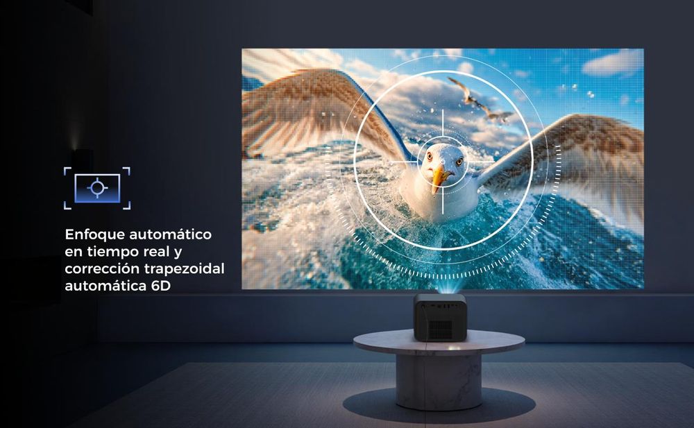 Ultimea Beamer 4K, proyector DLP Poseidon E100, con 1800 lúmenes ANSI y Google TV