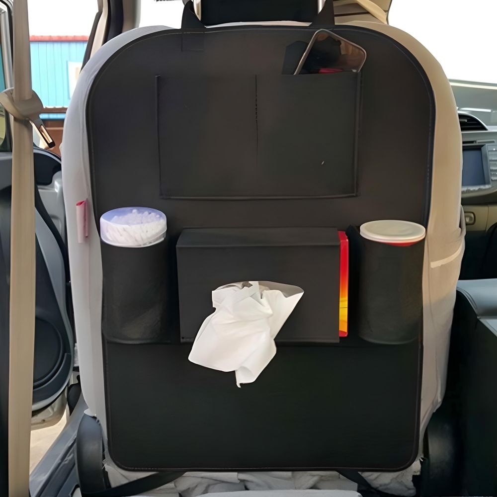 Auto Rücksitzschoner Rückenlehnenschutz Autositz Rücksitz Organizer für Kinder vielen Sack Autositztasche Multifunktionale Große Tasche Tablet Telefon Aufbewahrung Kfz Reise Retoo