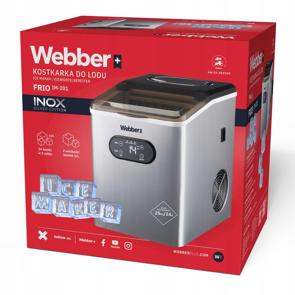 Nádrž 2,5 l a zásobník 1,5 kg výrobníku Webber FRIO IM-201
