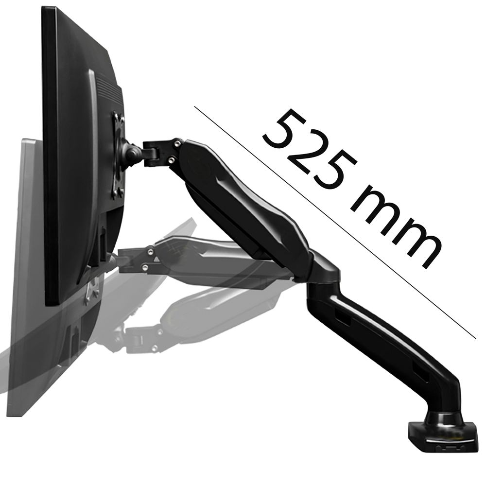Monitorhalterung Monitor Halterung Schwenkarm Tisch Halter Bildschirm Ständer Schreibtischständer 17-27 Zoll 180° Drehungbar Max 9KG VESA 75/100 Retoo