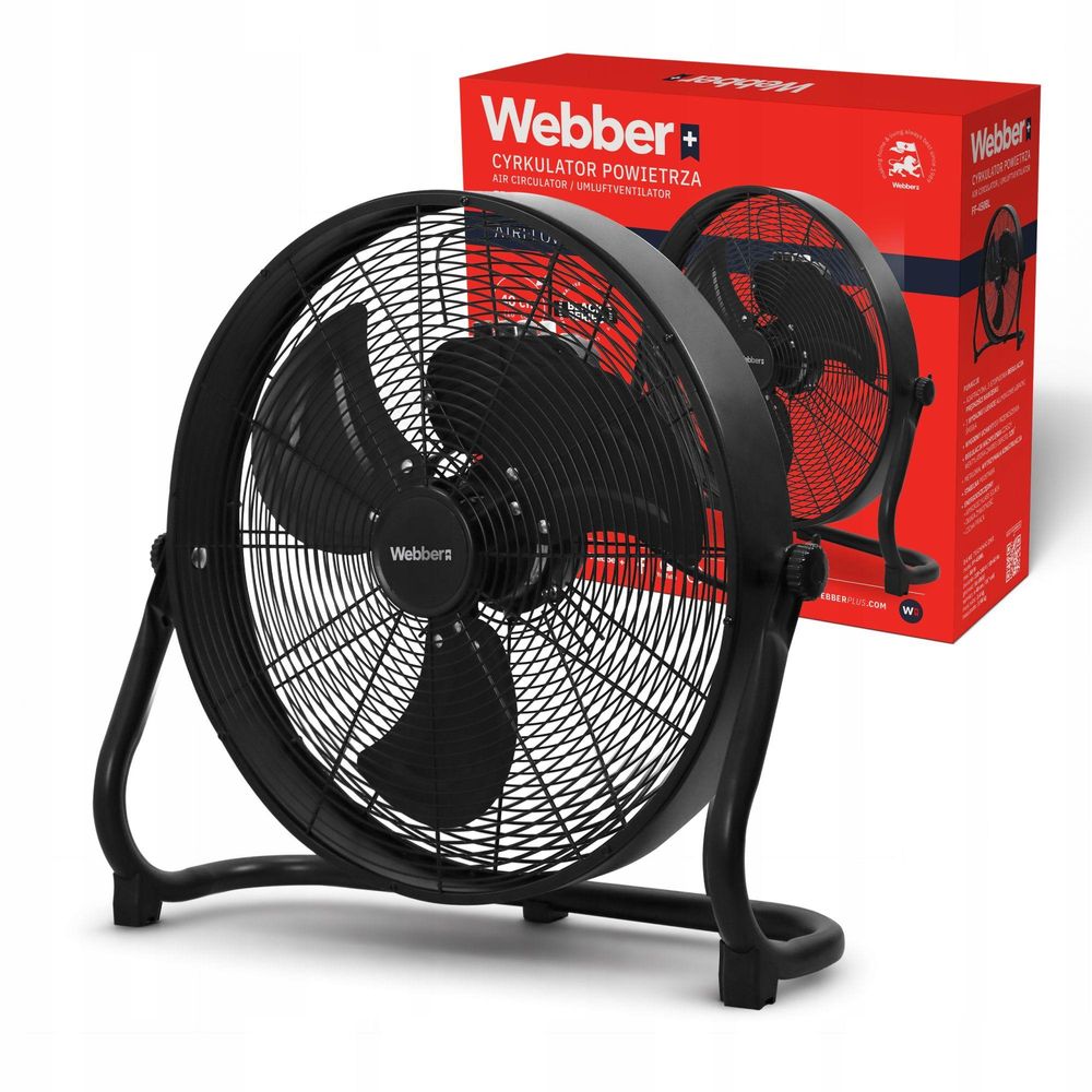 STOJACÍ, VEĽKÝ ventilátor, ventilátor 40 cm, WEBBER, TICHÝ