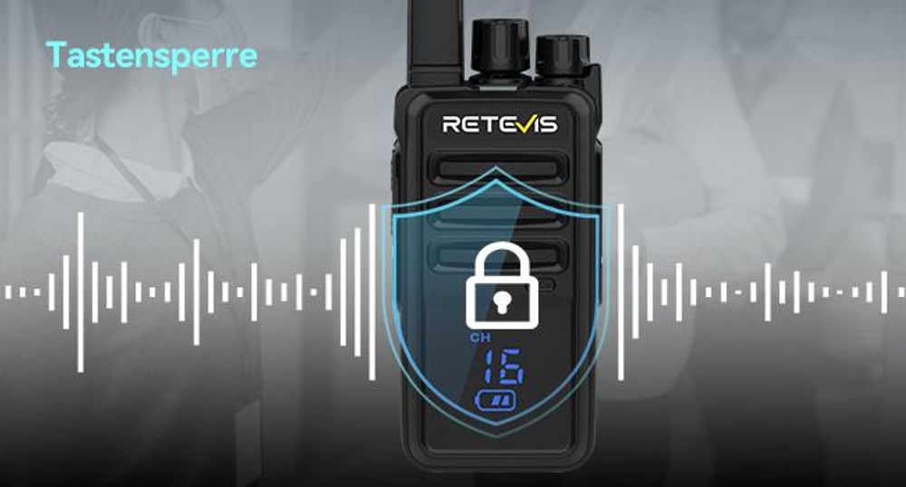 Retevis RT668H Funkgeräte, Walkie Talkie mit 10-in-1 Ladegerät, funkgeräte Set mit Bildschirm, Lizenzfrei PMR Funkgerät mit Headset