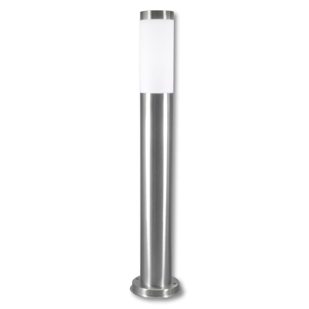 MasterLED Außenleuchte E27 IP44 Pollerleuchte Edelstahl 65cm Silber Wegeleuchte Gartenbeleuchtung Standleuchte