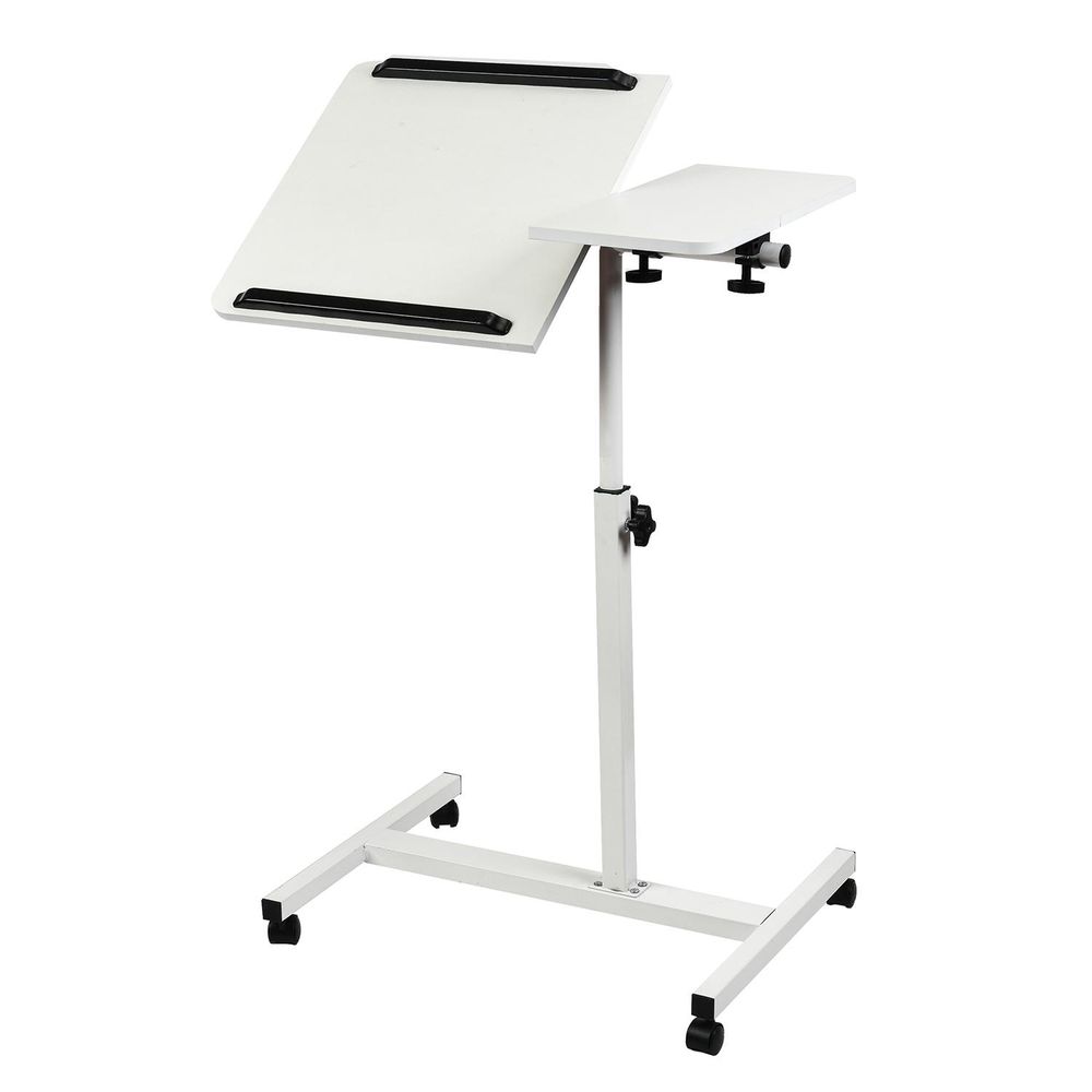 Mobiler Schreibtisch/Laptop-Ständer Maclean weiß höhenverstellbar 59-89cm max. 30kg MC-121 W