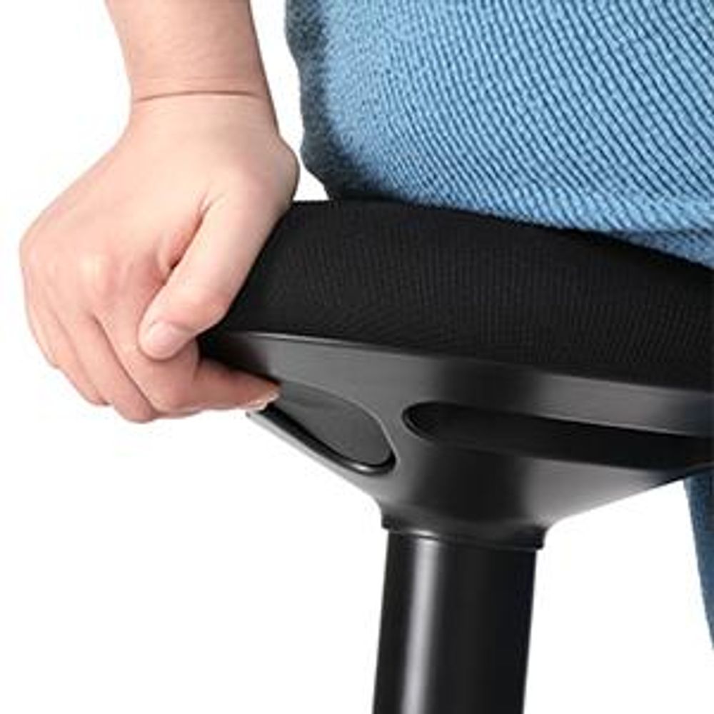 SONGMICS Bürohocker, Arbeitshocker, 360° schwarz