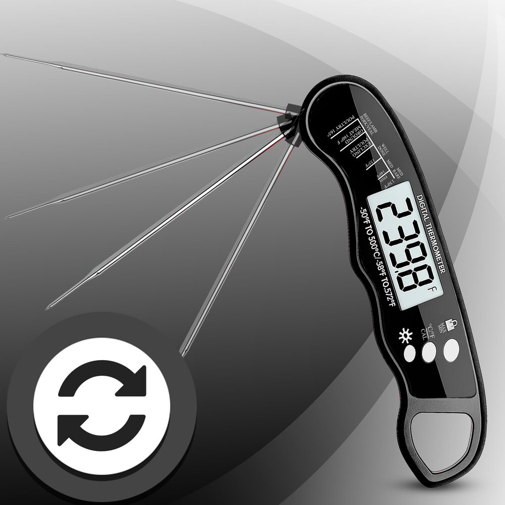 Digitales Küchenthermometer Braten BBQ Koch Thermometer Haushaltsthermometer Küche Universales Kochthermometer Fleischthermometer Fleisch Ofen Retoo