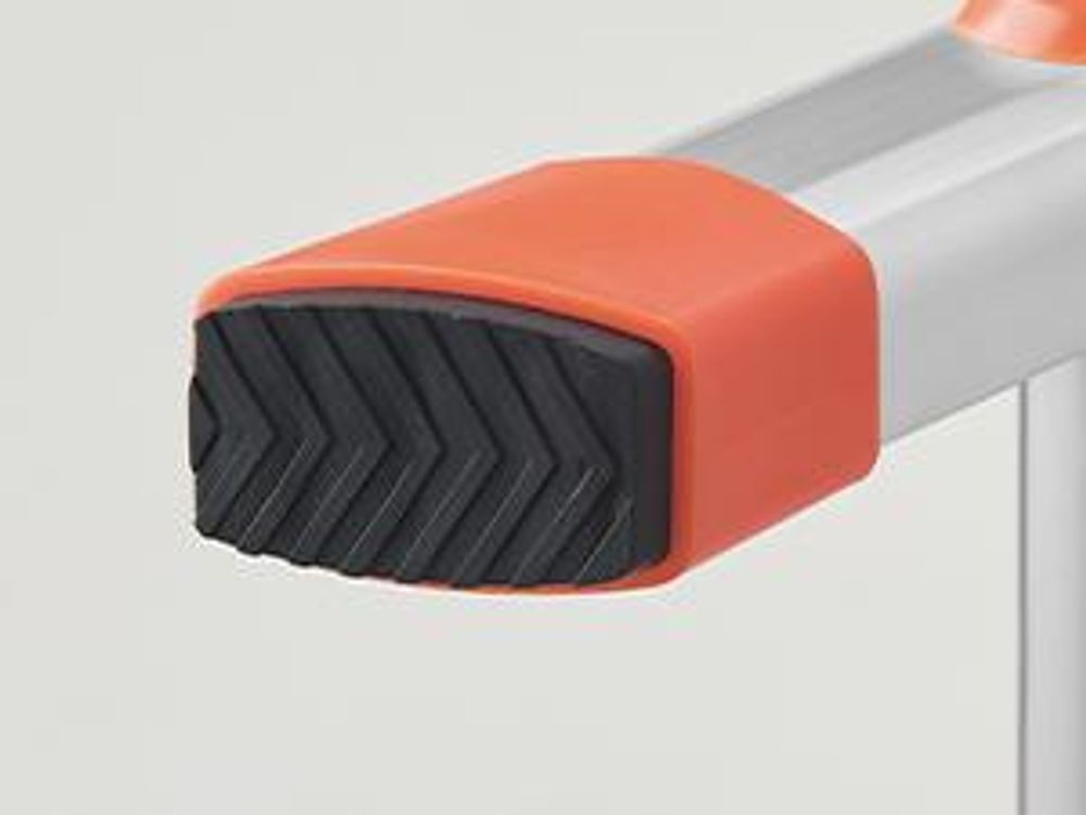 SONGMICS Leiter mit 6 Stufen, Aluleiter, mit Handlauf, Werkzeugschale