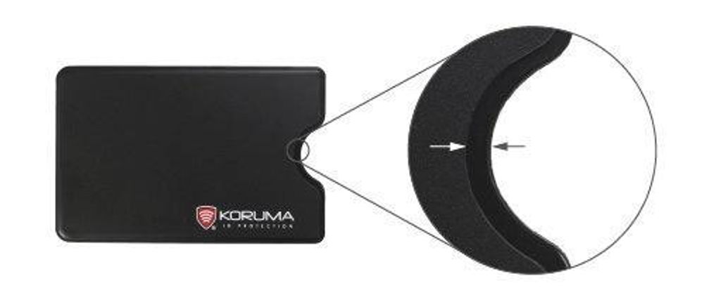 Kartenhülle RFID Schutz NFC Schutzhülle Blocker EC Datenschutz Karte Hülle Blocker Schwarz / KORUMA®