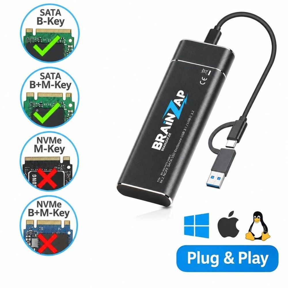 M.2-SATA-Keys, alle Systeme & Plug & Play
