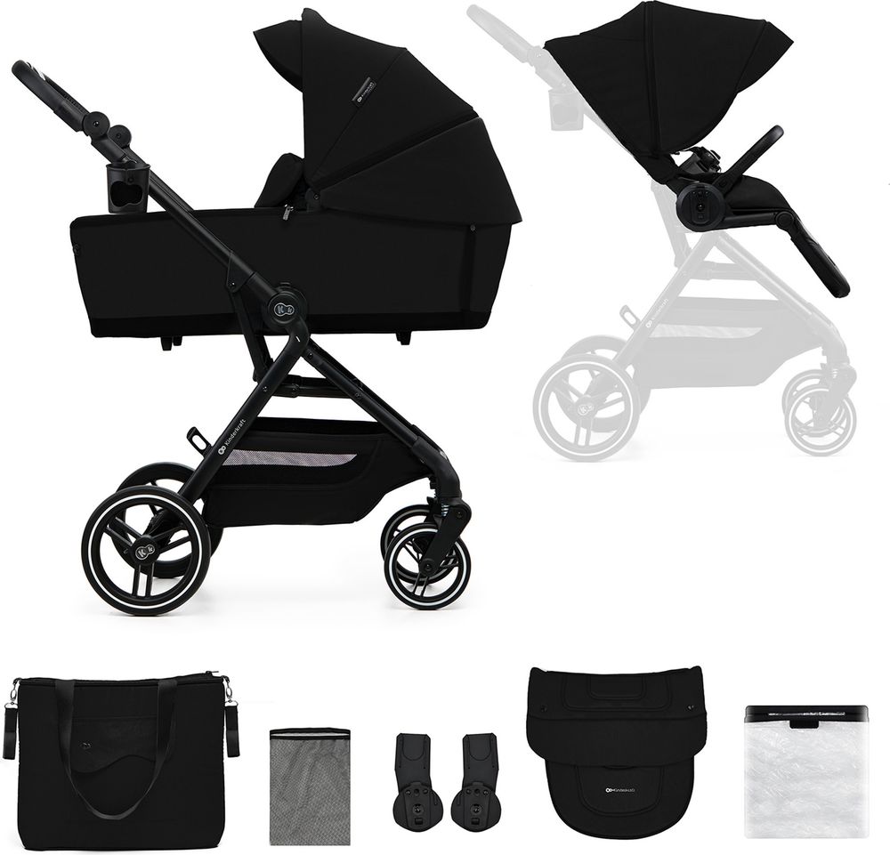 Kinderkraft YOXI 2-in-1 Kinderwagen bis 27 kg Schwarz